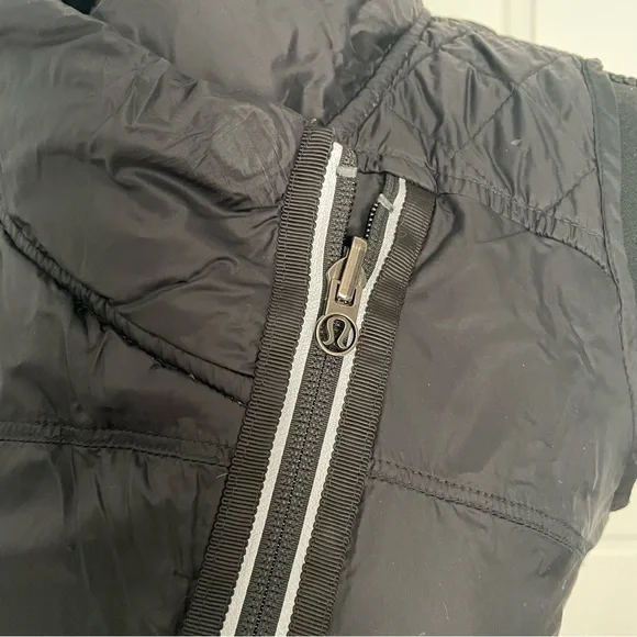 lululemon athletica black/gray down reversible vest size 6 - Picture 2 of 9